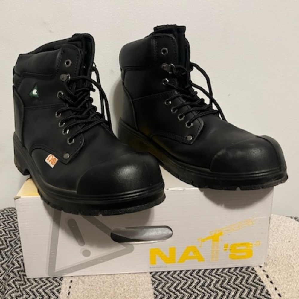 Nats, Black Work Boots Size 10